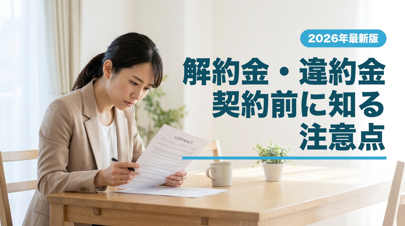 解約金・違約金契約前に知る注意点